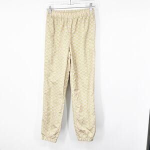 MadeMe Checkered Logo Track Pants Pink Green